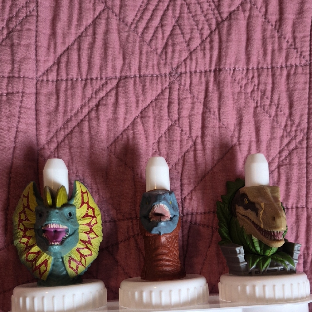 Dinosaur Bottle Toppers Set - Multicolor